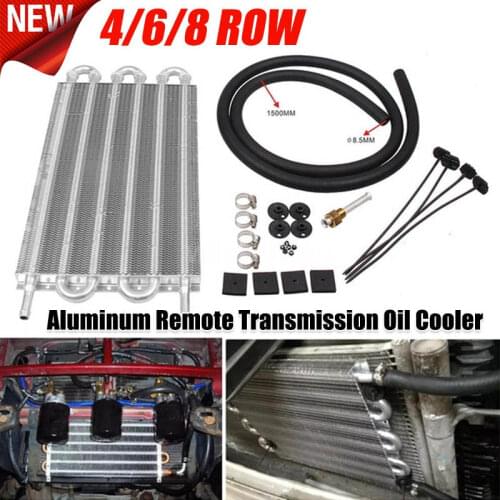 4/6/8 Row Remote Transmission Oil Cooler Auto-Manual Radiator Converter Kit Car Air Conditioning Radiator Converter Accessories