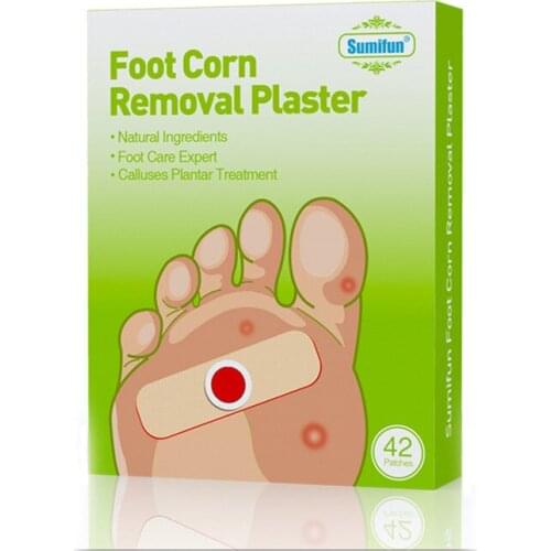 Sumifun 42pcs /lot Remove The Corns Paste Old Cocoon Thorn Foot Corn Paste Detox Foot Pads Patches Feet Care