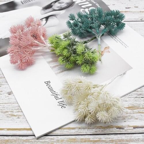 6PCS Artificial plants Plastic Gypsophila Scrapbook Wedding Home decor Vases DIY Gifts Christmas Garland decoration Flower Craft