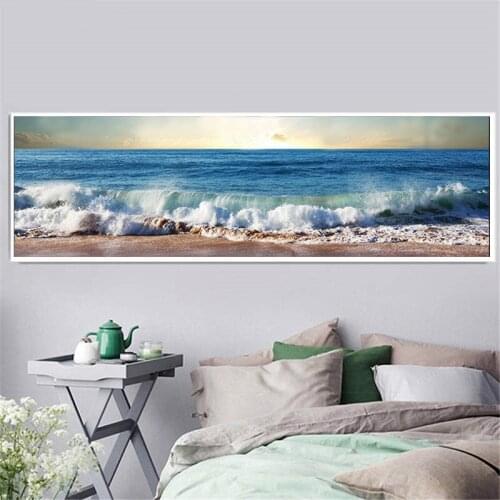 DIY diamond embroidery art home decor landscape full diamond painting Picture sea wave wall picture art square round diamonds
