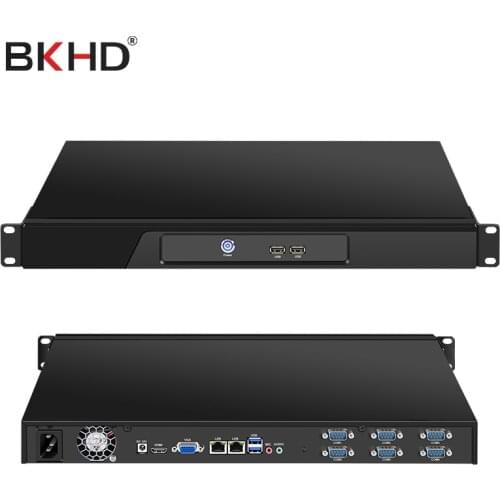 BKHD Industrial computer 1U rack server industrial computer host Core i3i5i7 dual network ports 6COM custom server multi-serial