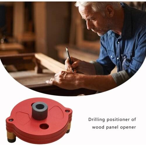 Woodworking Jigsaw Hole Opener Vertical Precise Drilling Punching Positioner Aluminum Alloy Practical Woodworking Tools