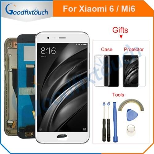 For Xiaomi Mi 6 LCD Screen Touch Digitizer With Frame Assembly Replacement For Xiaomi Mi6 Mi 6 LCD Display ( With Fingerprint )