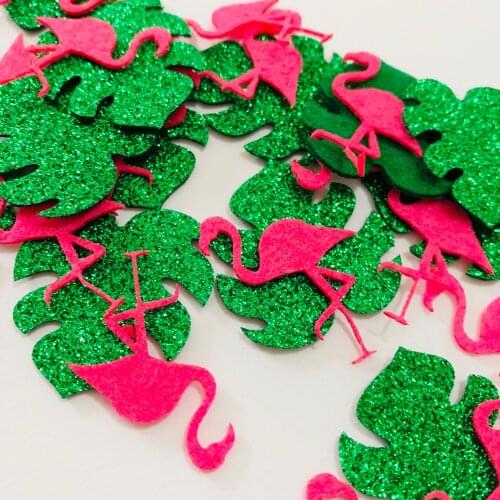Confetti Flamingo Summer Turtle leaf Happy Birthday Party Table Scatters Decorations Glitter non-woven Party Supplies Kids Room