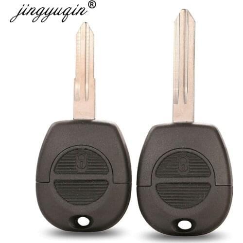 Jingyuqin 2 Button Auto Car Key Shell Fob For Nissan Micra Almera Primera X-Trail Replacement Remote Key Cover Case