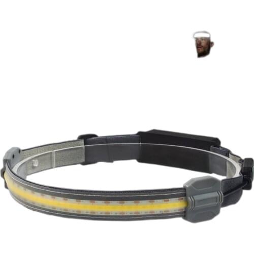 COB multipurpose portable flood illuminated head 18650 lithium rechargeable night run headlight night riding warning Yediao