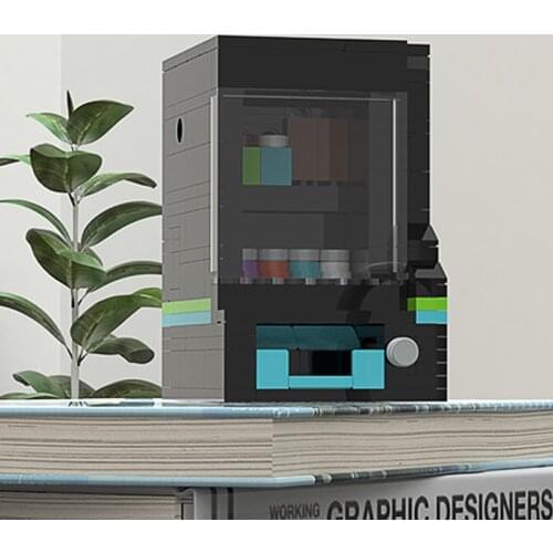 MOC Vending Machine Decrypt Puzzle Box Building Blocks Creator Expert Creative Model Home Decorcollection Toys for Children Kids