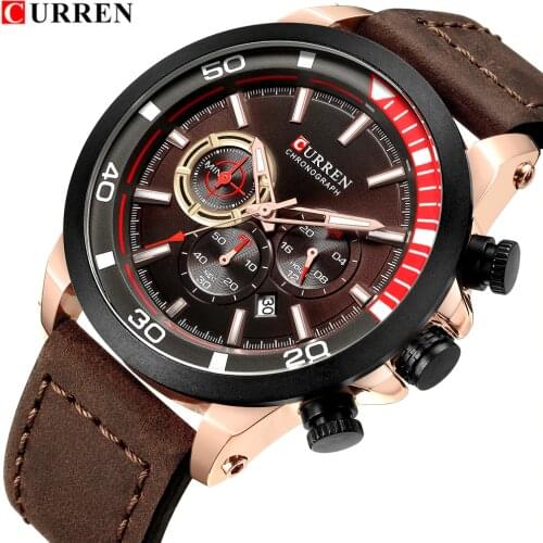 Mens Watches Top Brand Luxury Quartz Gold Watch Men Casual Leather Military Waterproof Sport Wristwatch Relogio Masculino