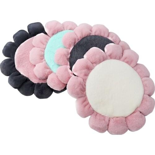 Soft bunny rabbit flower mat pet mat cat litter dog cushion girl heart round flower carpet