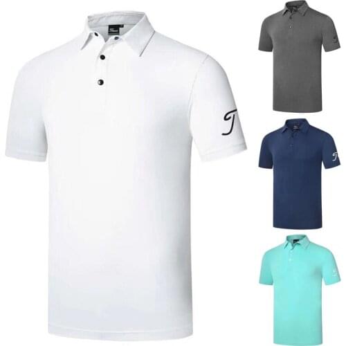 New Quick Dry Golf Clothing Mens Short-sleeved T-shirt Outdoor Quick-drying Polo Shirt Sports and Leisure Golf Shirt