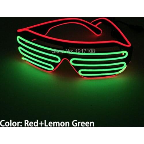 New 16 style 2 colors Light Up EL Wire EL Glasses LED Glasses Neon Light By DC-3V Steady on Driver for Party Decoration