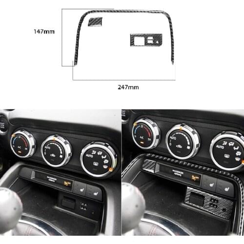 Fit For Mazda MX-5 Miata Roadster 2016+ ND Carbon Fiber USB Panel Center Console Button Frame Sticker Car Accessories