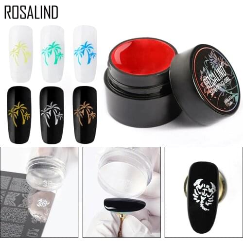 ROSALIND 5ml Gel Nail Polish Manicure Color Printing Oil Long Lasting Soak Off Gel Varnish for Nail Art Stamping Gel Plate