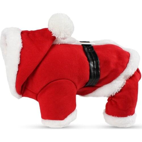 Santa Dog Costume Christmas Pet Clothes Winter Hoodie Coat Clothes for Dog Pet Clothing Chihuahua Yorkshire Poodle Puppy Cloth