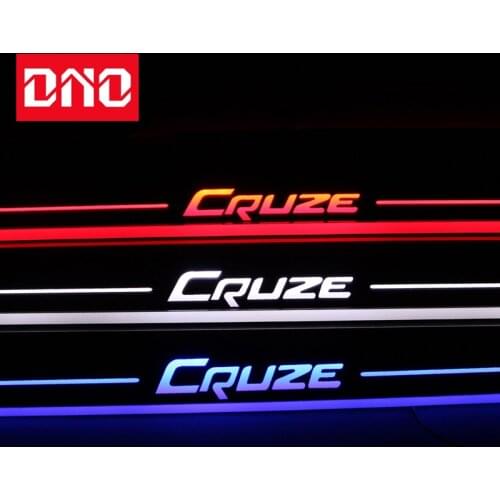 LED Car Door Sill Pedal Light For Chevrolet Cruze 2015 - 2018 2019 2020 2021 Welcome Scuff Plate Pathway Dynamic Footstep Lamp