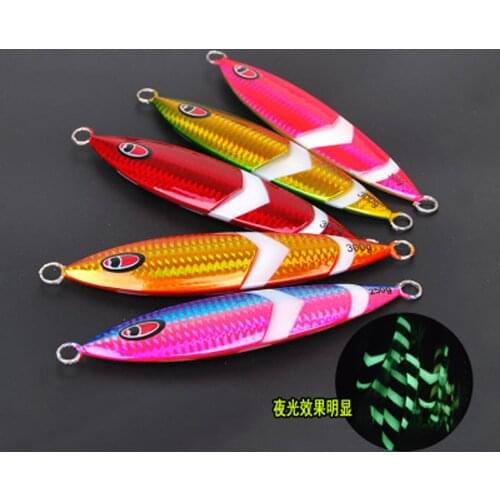 Glow Fishing Deep sea Ocean Boat Rock Beach Metal Jigging Jigbait Spoon Lure baits 120g 150g 200g 250g 300g