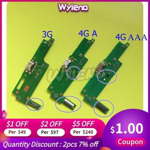 Wyieno For Huawei Y3-2 Y3 2 3G / 4G Micro USB Charger Y3ii Y3-ii Charging Port Connector Flex Cable Mic Microphone +tracking