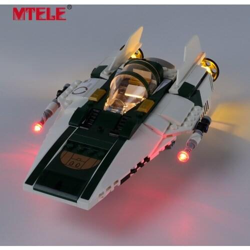 MTELE Brand LED Light Up Kit For Star War Resistance A-Wing Star fighter Toys Compatible With 75248