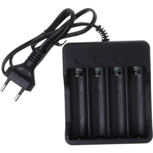 Battery Charger 4 Slot Universal Rechargeable 4.2V Li-ion EU Plug Tool For 18650