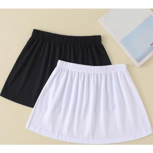 2021 Women Faux Hemline Adjustable Layering False Top Lower Sweep Pleated Mini Skirt Shirt Extender Splitting Underskirt