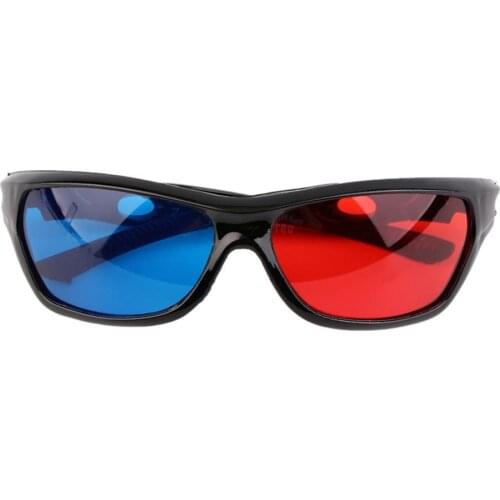 Adult Black Frame Red Blue 3D Glasses for Dimensional Anaglyph Movie Game DVD