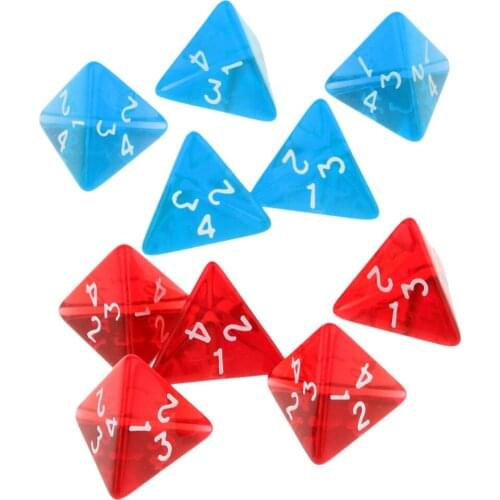 10Pcs 4-Sided Dice D4 Dies TRPG for MTG Party Role Playing Game Fun Toy Gift