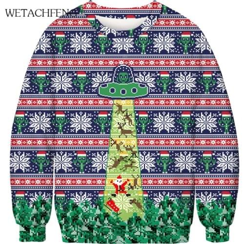 2020 Christmas Couple Hoodie Joker Print Oversized Sweatshirt Autumn Women O Neck Pullovers Unisex Streetwear Womens Clothes