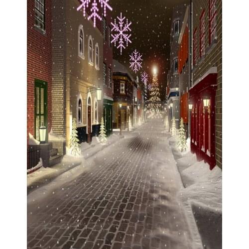 5x7ft Winter Snowflake Christmas Tree Photography Backdrops Photo Props Studio Background