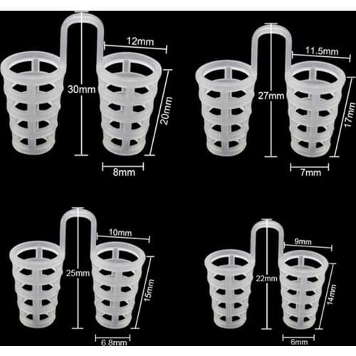 8pcs Silicone Anti Snore Nose Vents Clip Relief Snore Stopper Guard Nose Dilator Easy Sleeping Breath Aid With 4 Sizes