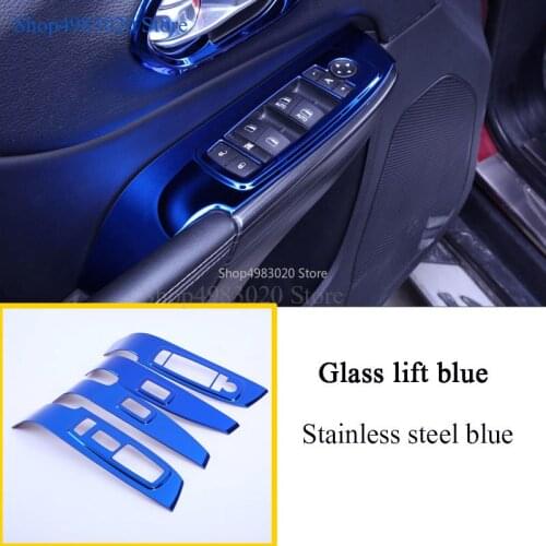 ABS Chrome Door Window glass Lift Control Switch Cover Trim For Jeep Cherokee 2014 2015 2016 2017 Car Accessories Styling