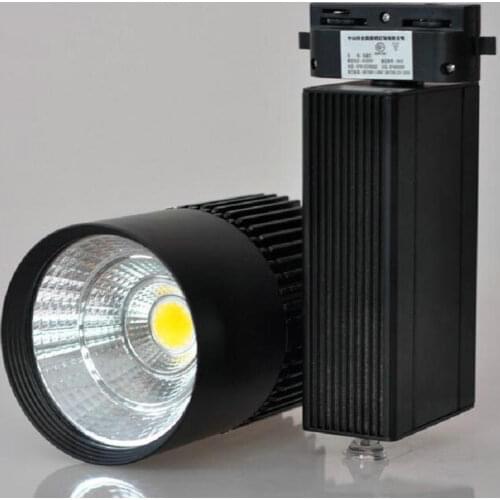 Free Shipping 40W COB LED Track Light 2 Wires 3 Wires 4 Wires Track Rail Spotlight For Clothing Shoes Shop Store Commerical Lamp