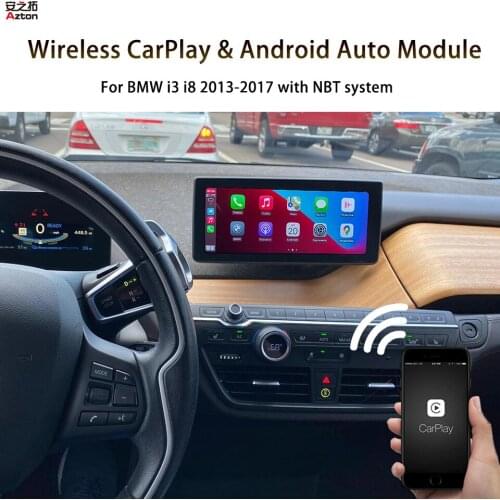 Wireless IOS14 Apple Car Play Android Auto For BMW i3 i8 NBT 2013-2017 Video Cameras Interface Multimedia System Phone Mirroring