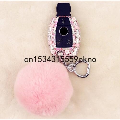 Key Case For Benz C200l gla200 glc260 cla200 gle400 Creative Diamond Keychain Car Accessories For Girls