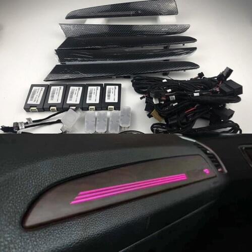 For audi Q5 2009-2016 LED ambient light Peach wood grain turbine vent Car decorate lamp carbon look car accessories