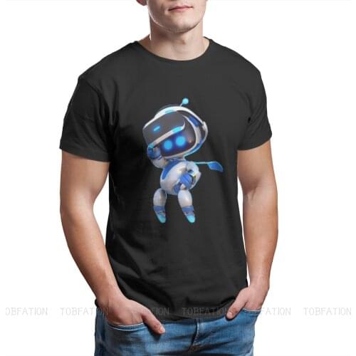 Astrobot Fashion TShirts Astros Playroom Bot CPU Plaza Game Male Style Pure Cotton Tops T Shirt Round Neck Big Size