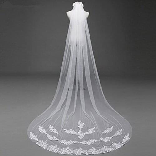Halloween Christmas Queen Cosplay Accessories Wedding White Veil Head Dress Woman Princess Headdress 5 Meters Long Headwear