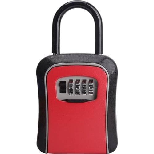 Password Safety Key Lock Box Outdoor Wall Mounted Weatherproof 4 Digit Combination Keys Storage Hanging Lock Boxes Indoor