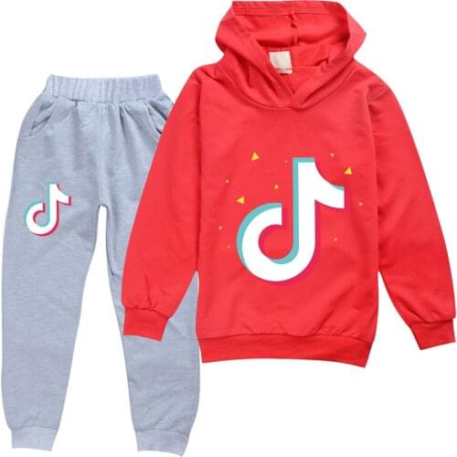 TIK TOK Kids Clothes Cartoon Boys Clothing Set Spring Autumn Clothes Suit Tops And Pants Baby Girls Fall Outfits