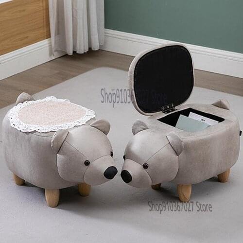 Creative Shoe Stool Elephant Deer Comb Makeup Stool Sofa Bear Trying Shoe Stool Home Door Storage Animal Stool