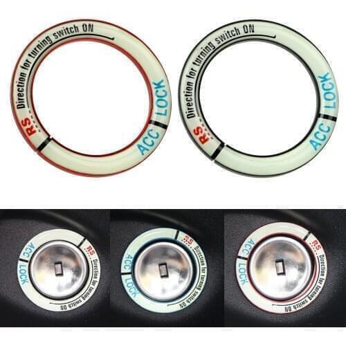 Lumiuous Car Engine Start Stop Ignition Key Ring for Ford Focus Fiesta Kuga Citroen C5 Skoda Octavia Rapid Superb Accessories