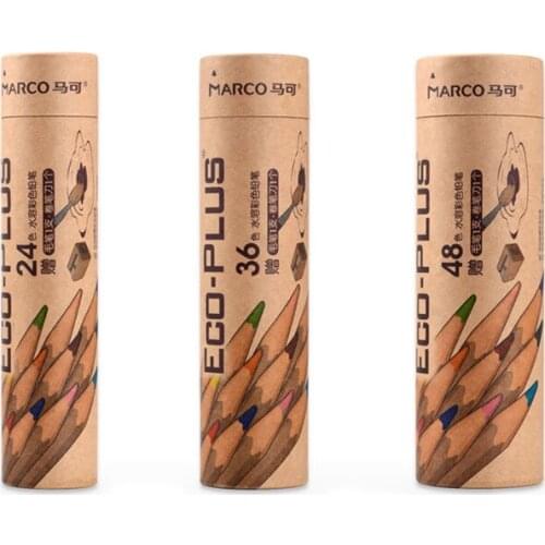 Marco 6120 water soluble color pencil 24/36/48 color art painting color paper cartridge water soluble color lead