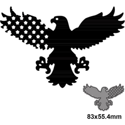 Metal cutting die cut mold Eagle spreading wings animal for scrapbooking paper photo album craft template mold new in 2021