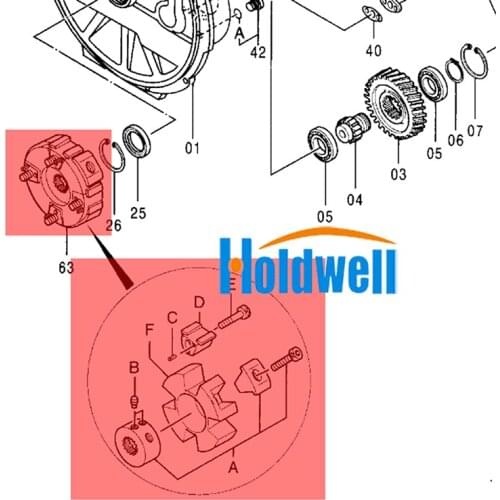 Holdwell Coupling Assy 4314298 for Hitachi EX220-3 EX230-5 EX270-5 EX280H-5 HR1200SG