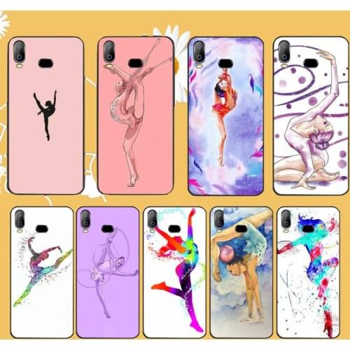 PENGHUWAN Love Gymnastics silhouette sports Black Soft Rubber Phone Cover For Samsung A10 A20 A30 A40 A50 A70 A71 A51 A6 A8 2018