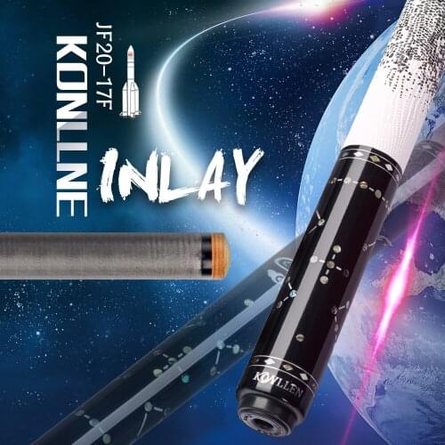 KONLLEN Star Billiards Pool Cue Stick Carbon Fiber Real Inlay Billiard Cue Carbon Energy Technology Leather Grip Kit