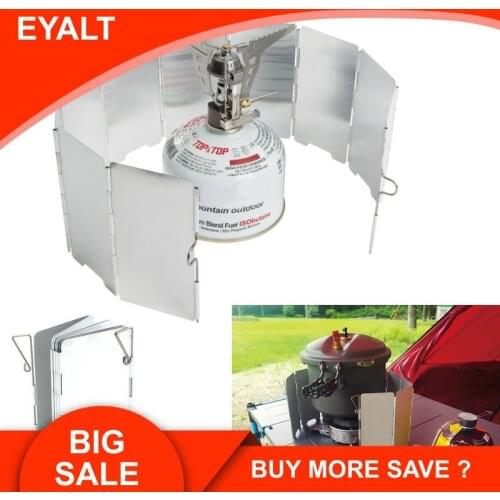 Outdoor Aluminum Alloy Stove Stove Windshield Plate Folding Portable 9 PCS Mini Picnic Camping Equipment