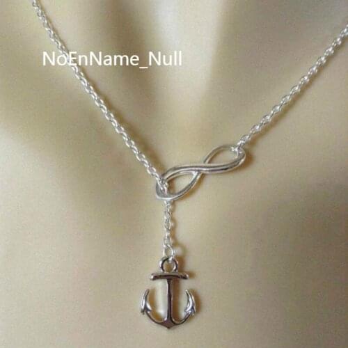 New fashion jewelry chain link eight Eternal Love Lucky anchor pendant necklace mix design for women girl nice gift collares
