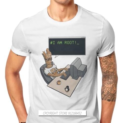 Linux Operating System Tux Penguin Mens TShirt Admins Of The Galaxy Fashion Basic T-Shirt Graphic Streetwear Hipster