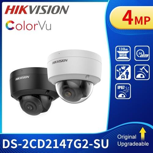 Original Hik DS-2CD2147G2-SU 4MP ColorVu camera network security dome camera bulit-in microphone H.265+ 130dB WDR