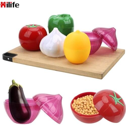 HILIFE Plastic Grains Sorting Container Onion Garlic Tomatoes Lemon Green Pepper Crisper Box Vegetable Containers Storage Box